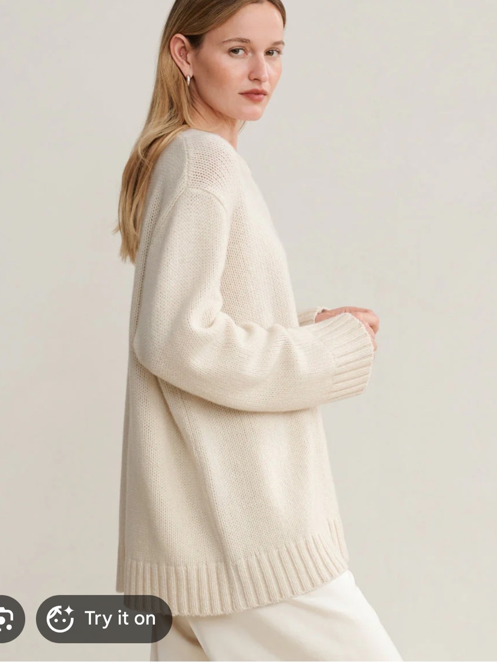 Jenni Kayne Ivory Cashmere Amelia Crewneck